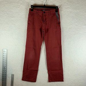 Quiksilver Men's Mid-Rise‎ Cotton Blend Maroon Casual Dress Pants Size 27 6471